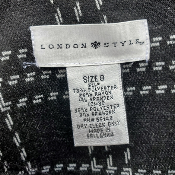 London Style Black and White Plaid Dress Size 8 Schoolgirl Punk - Picture 5 of 12